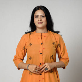 Buy Jacquard Cotton Long Kurta for Women