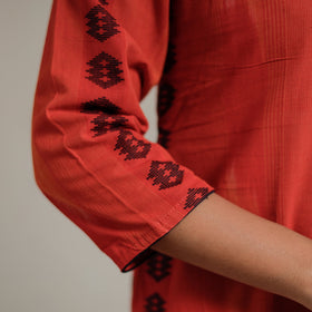  Jacquard Cotton Long Kurta for Women
