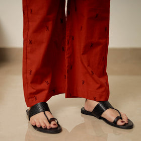 Orange - jacquard cotton co-ord set 09 - handcrafted