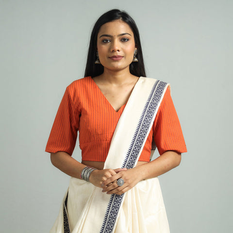 Buy Jacquard Weave Cotton Stitched Blouse Online at iTokri.com