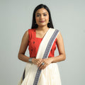 Buy Jacquard Weave Cotton Stitched Sleeveless Blouse Online at iTokri.com