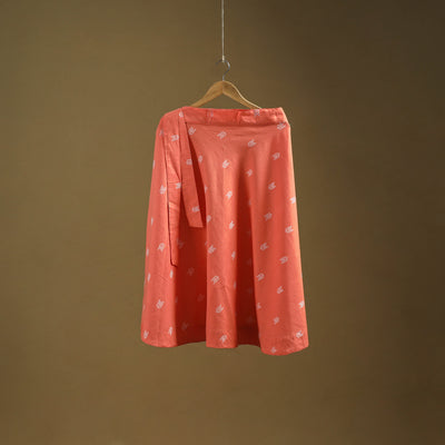 Jacquard weave cotton wrap around skirt 02 - handcrafted