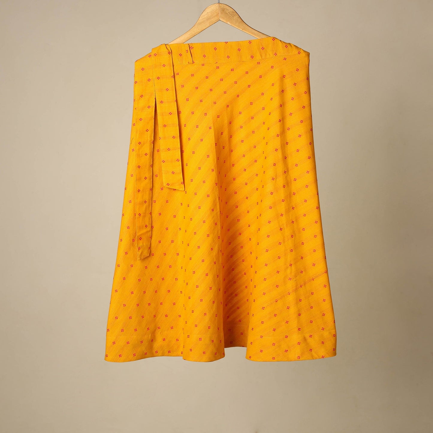 Blue - jacquard weave cotton wrap around skirt 08