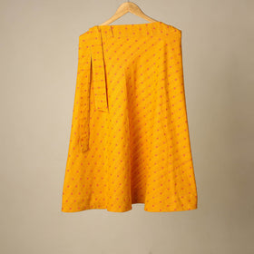 Blue - jacquard weave cotton wrap around skirt 08