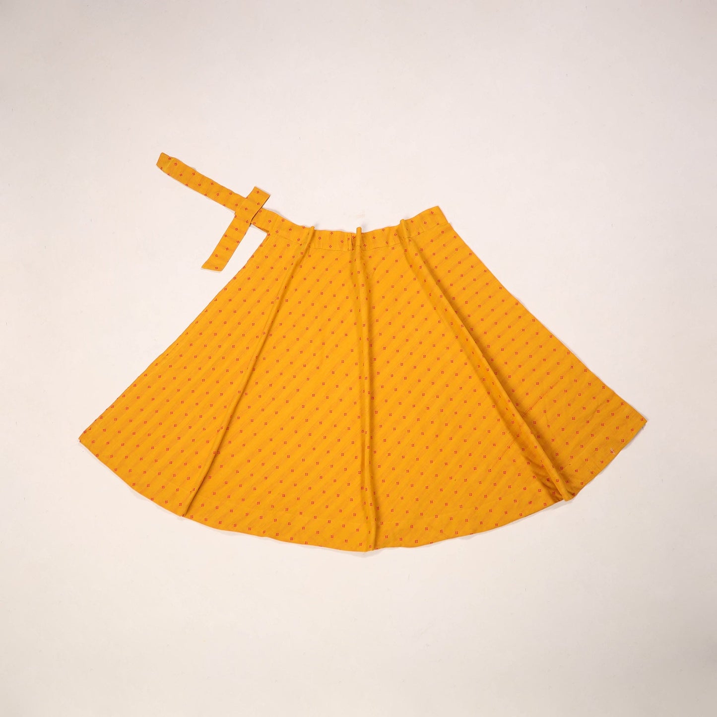 Blue - jacquard weave cotton wrap around skirt 08