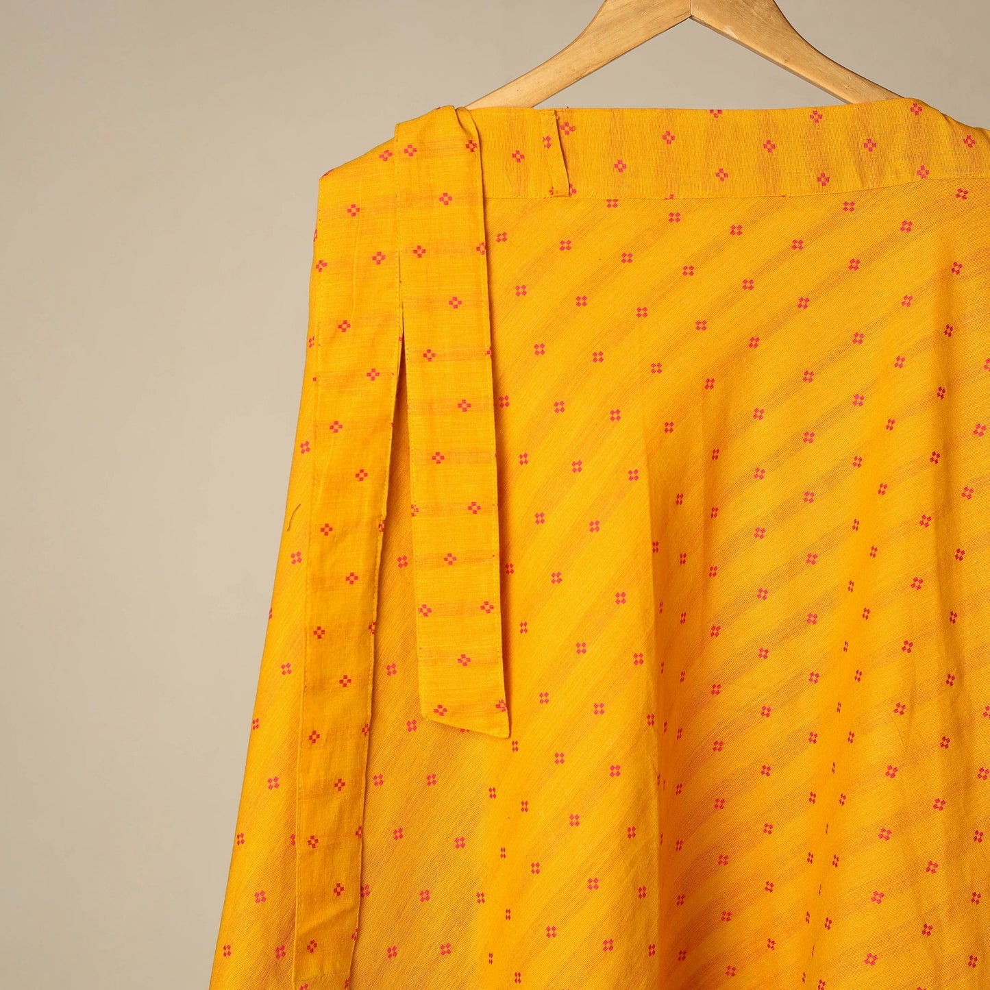 Blue - jacquard weave cotton wrap around skirt 08