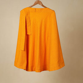 Orange - jacquard weave cotton wrap around skirt 49