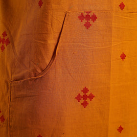 Buy Orange Jacquard Weaving Cotton Apron with Pocket