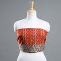 Orange - Jaipur Printed Silk Cotton Blouse Piece