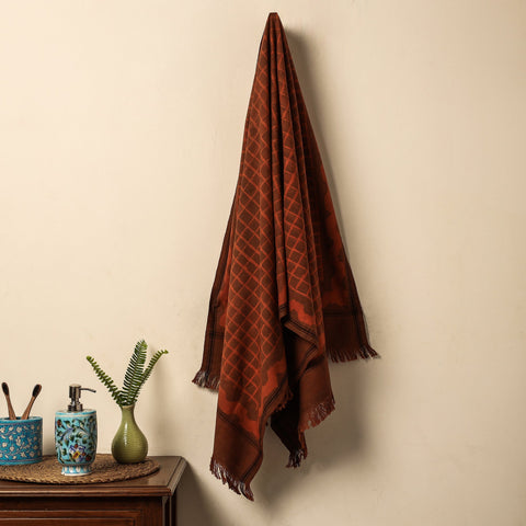  Jhiri Handloom Hand block Printed Pure Cotton Towel Online at iTokri.com