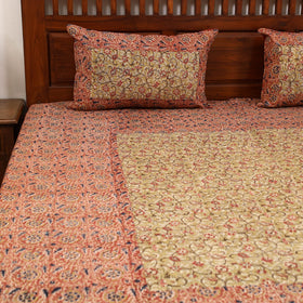Kalamkari patchwork cotton bedsheet set 26 - handcrafted