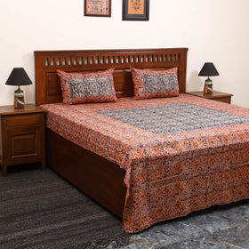 Kalamkari patchwork cotton bedsheet set 53 - handcrafted