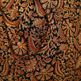 Orange - kalamkari cotton apron with pocket 33 - handcrafted
