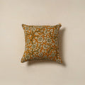 Orange - kalamkari cotton cushion cover 05 - handcrafted