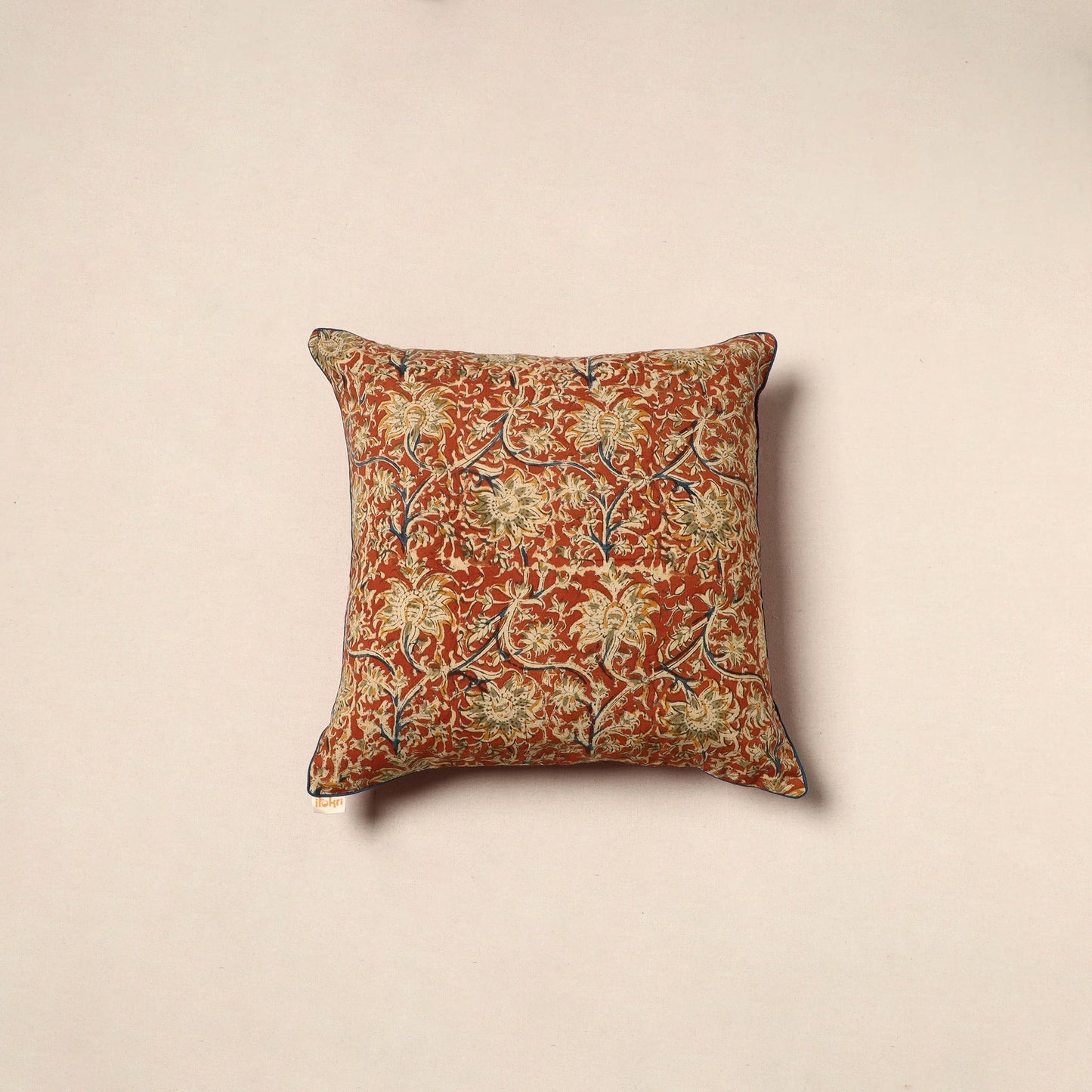 Kalamkari cotton cushion cover 32 - handcrafted