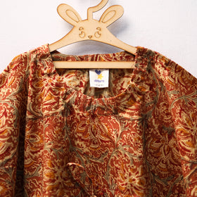 Orange - kalamkari cotton kids kaftan (3-4 years) 77