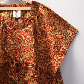 Orange - kalamkari cotton kids kaftan (3-4 years) 77