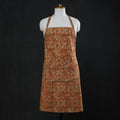 Orange Kalamkari Block Printed Cotton Apron 