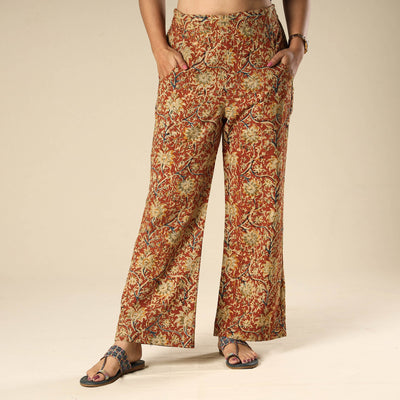 Buy Kalamkari Block Printed Cotton Elasticated Palazzo Online at iTokri.com