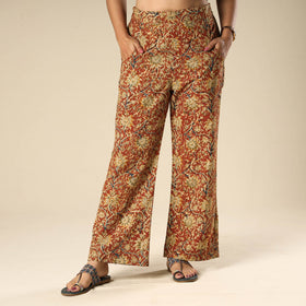 Buy Kalamkari Block Printed Cotton Elasticated Palazzo Online at iTokri.com