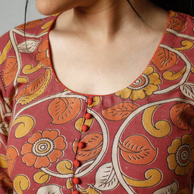  Kalamkari Printed Cotton Kurta For Women