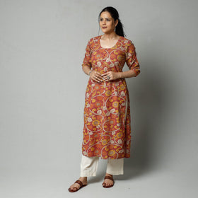  Kalamkari Printed Cotton Kurta For Women