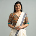 Buy Kalamkari Printed Cotton Stitched Blouse Online at iTokri.com