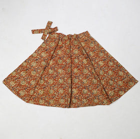 Buy Kalamkari Block Printed Cotton Wrap Around Skirt 15 Online at iTokri.com