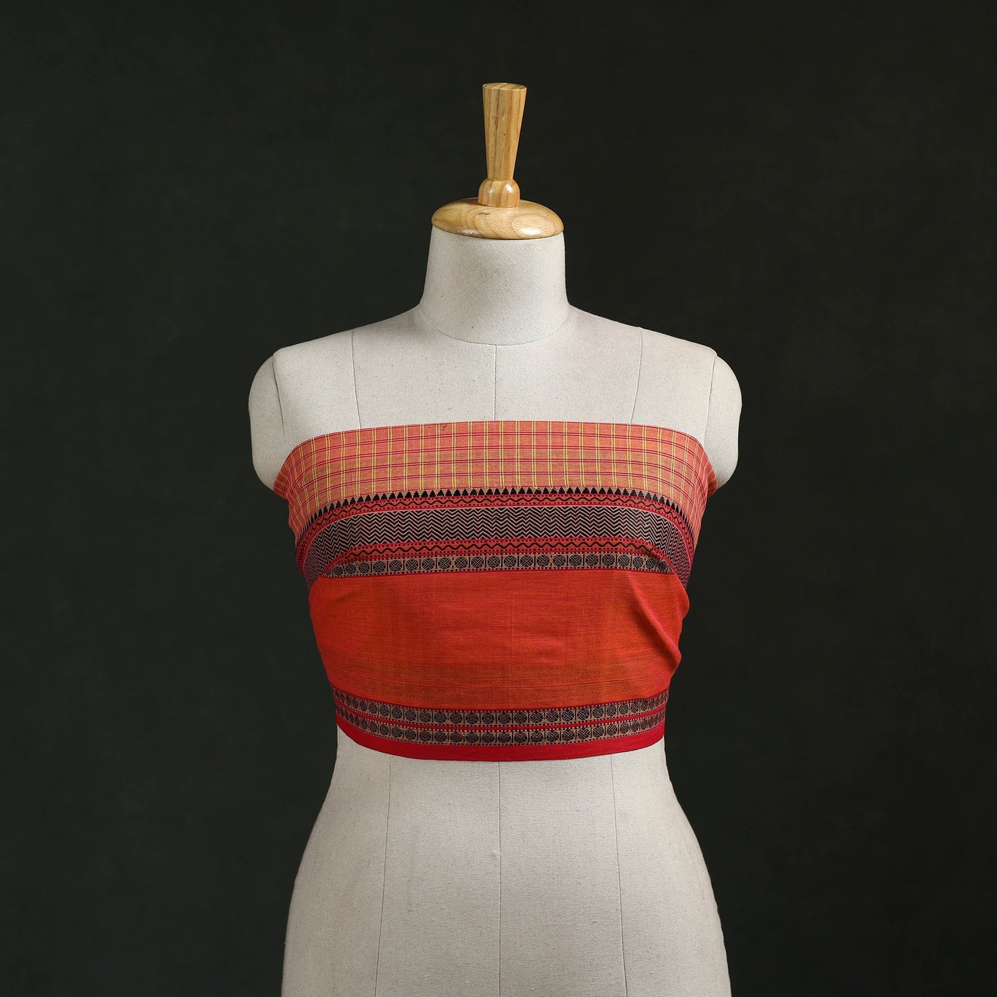 Kanchipuram cotton blouse piece 06 - handcrafted