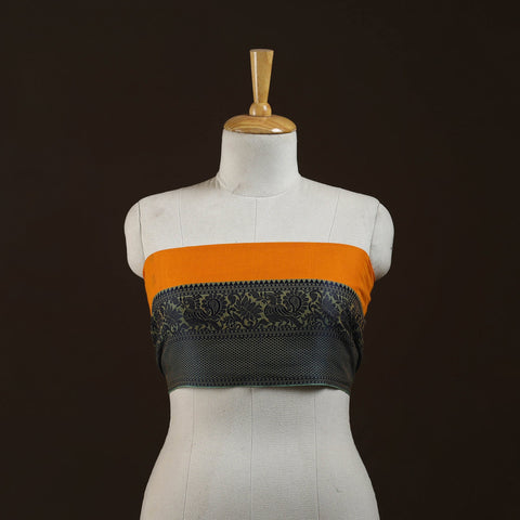 Kanchipuram cotton blouse piece 09 - handcrafted