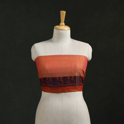 Kanchipuram cotton blouse piece 10 - handcrafted