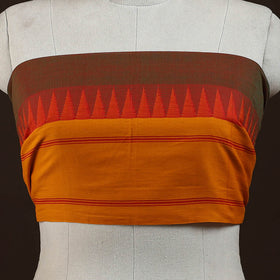 Kanchipuram cotton blouse piece 17 - handcrafted