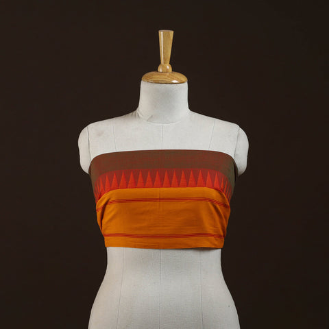 Kanchipuram cotton blouse piece 17 - handcrafted