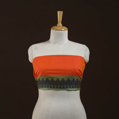 Kanchipuram cotton blouse piece 22 - handcrafted