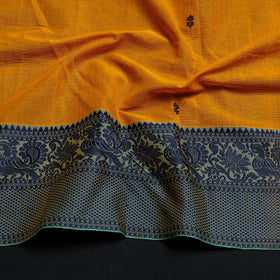 Orange - kanchipuram cotton blouse piece 55 - handcrafted