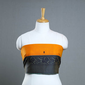 Orange - kanchipuram cotton blouse piece 55 - handcrafted