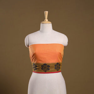 Kanchipuram cotton blouse piece 77 - handcrafted