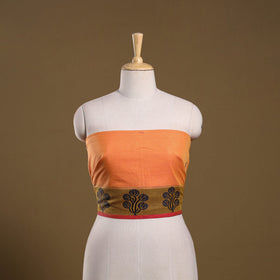 Kanchipuram cotton blouse piece 77 - handcrafted