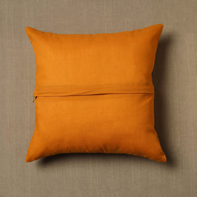 Orange - Kanchipuram Patchwork Cotton Cushion Cover 13