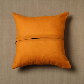 Orange - Kanchipuram Patchwork Cotton Cushion Cover 15