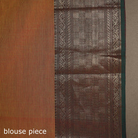 Orange - kandangi buti chettinad cotton saree with border