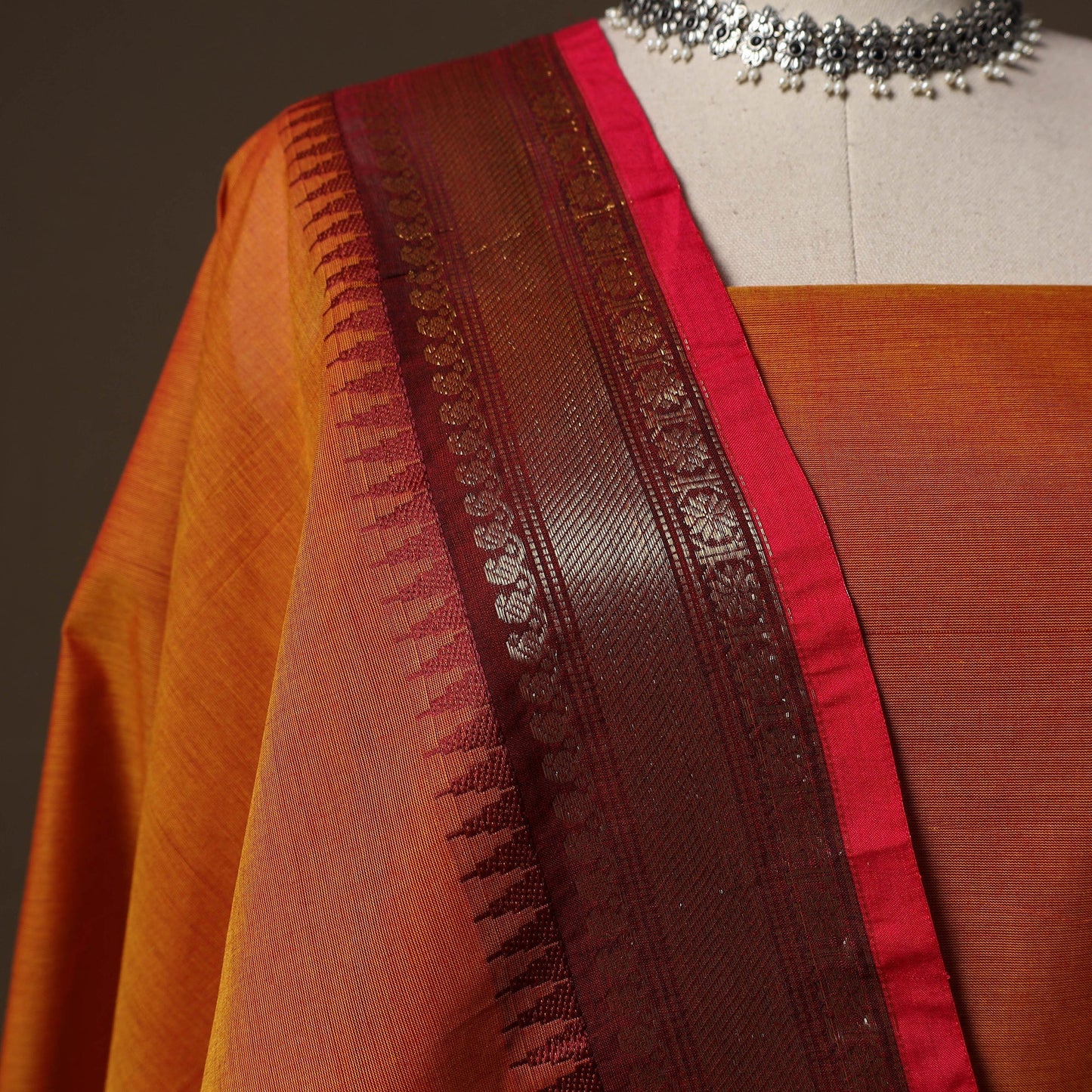 Kandangi chettinad cotton 2pc unstitched dress material 04