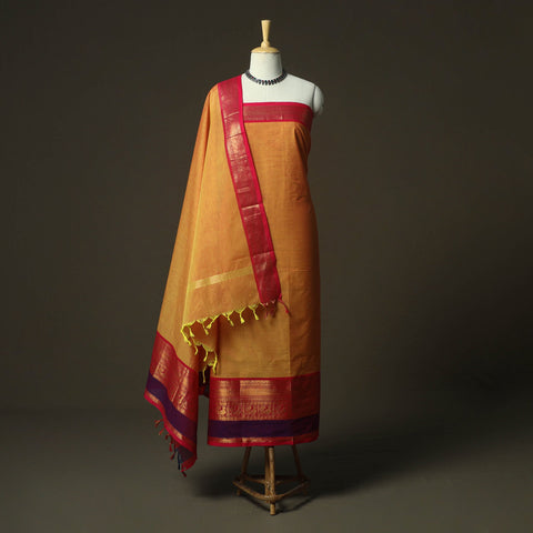 Kandangi chettinad cotton 2pc unstitched dress material 11