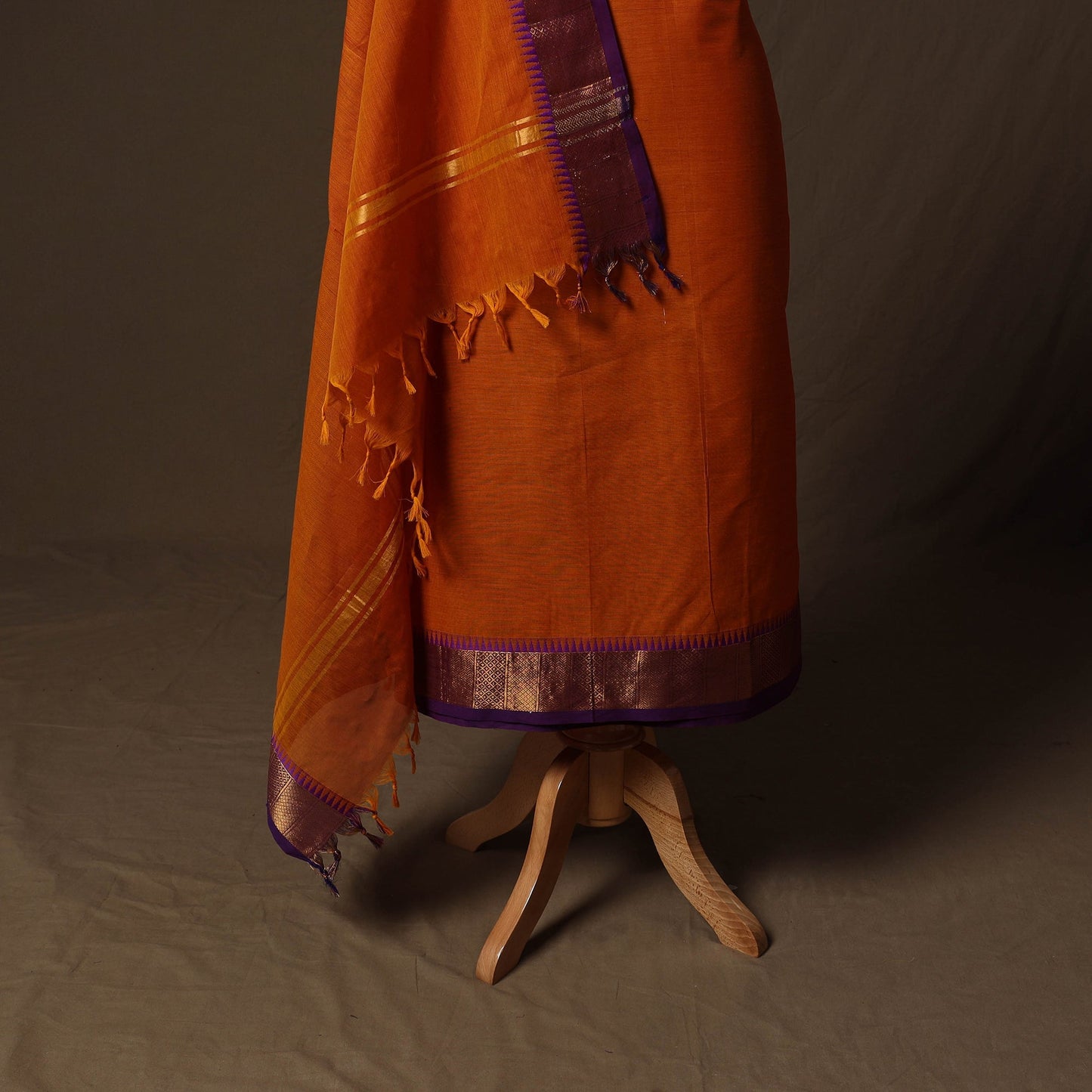Kandangi chettinad cotton 2pc unstitched dress material 11