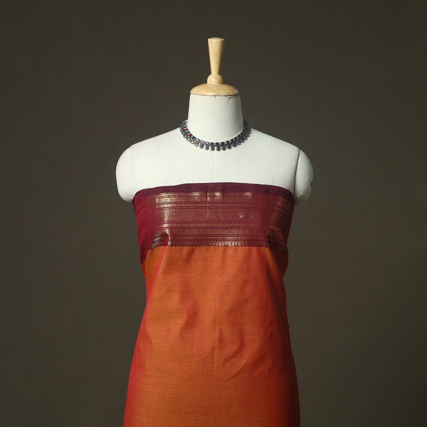 Kandangi chettinad cotton 2pc unstitched dress material 22
