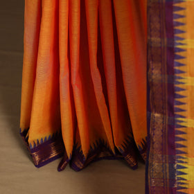 Orange - kandangi chettinad cotton saree with border 34