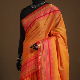 Orange - kandangi chettinad cotton saree with border 40