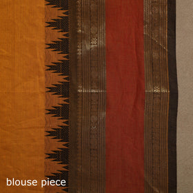 Orange Kandangi Chettinad Cotton Saree with Border