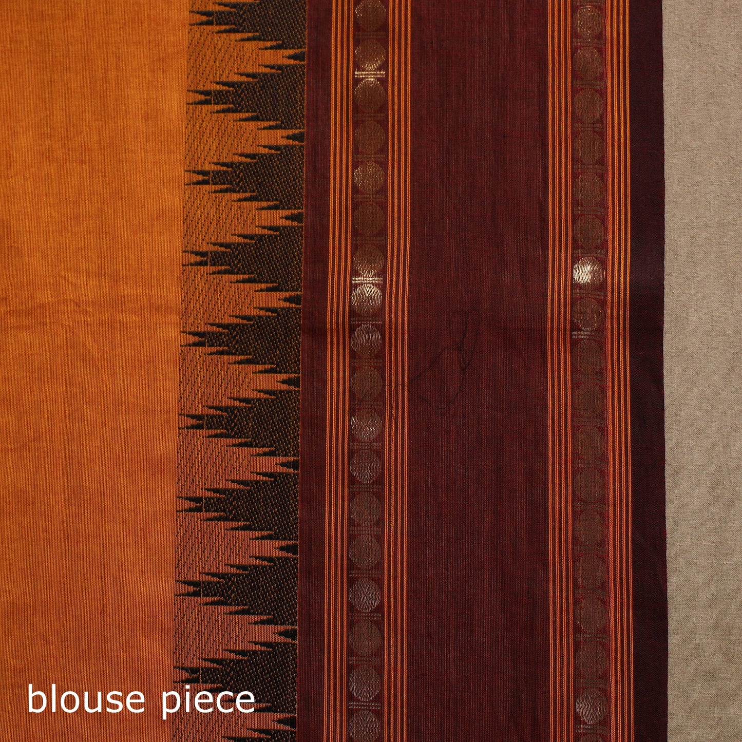 Orange - kandangi chettinad cotton saree with border 64