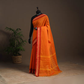 Orange - kandangi chettinad cotton saree with border 83